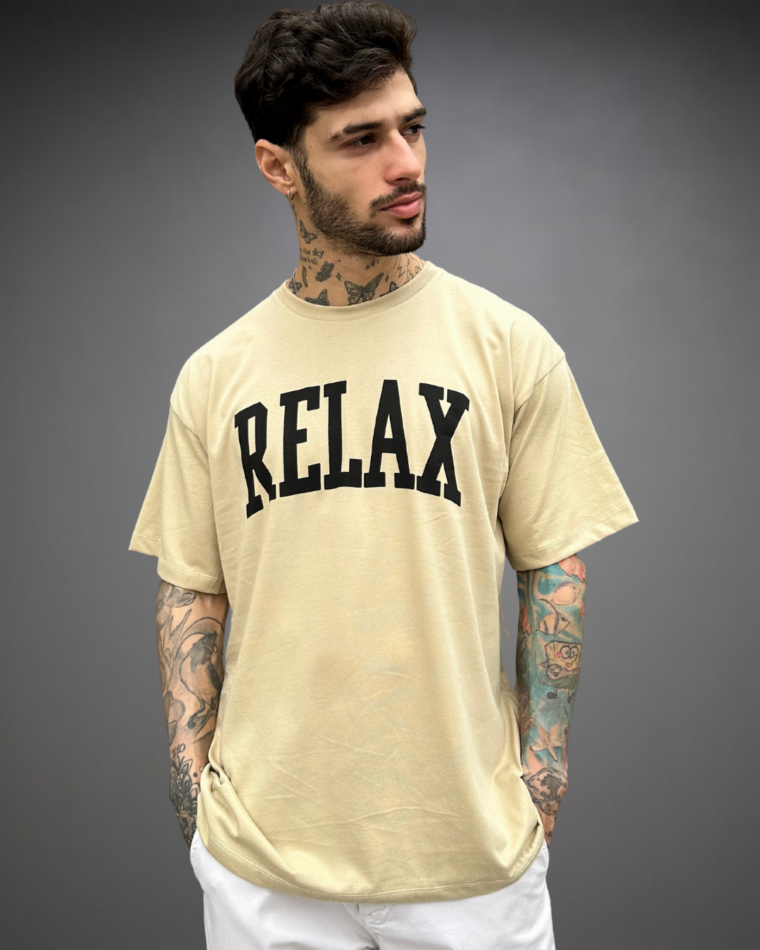 Polo Hombre Oversize Relax - Beige