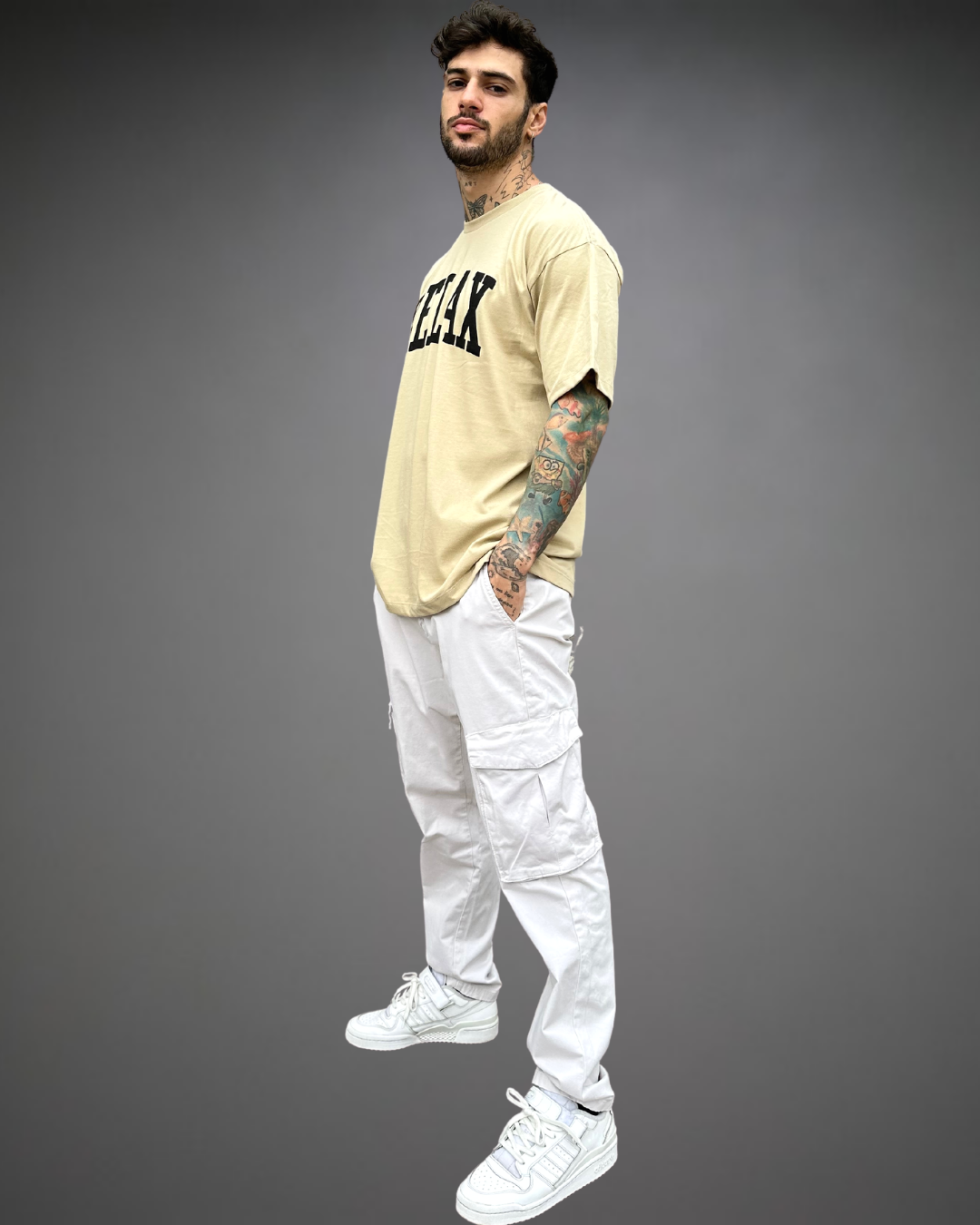 Polo Hombre Oversize Relax - Beige