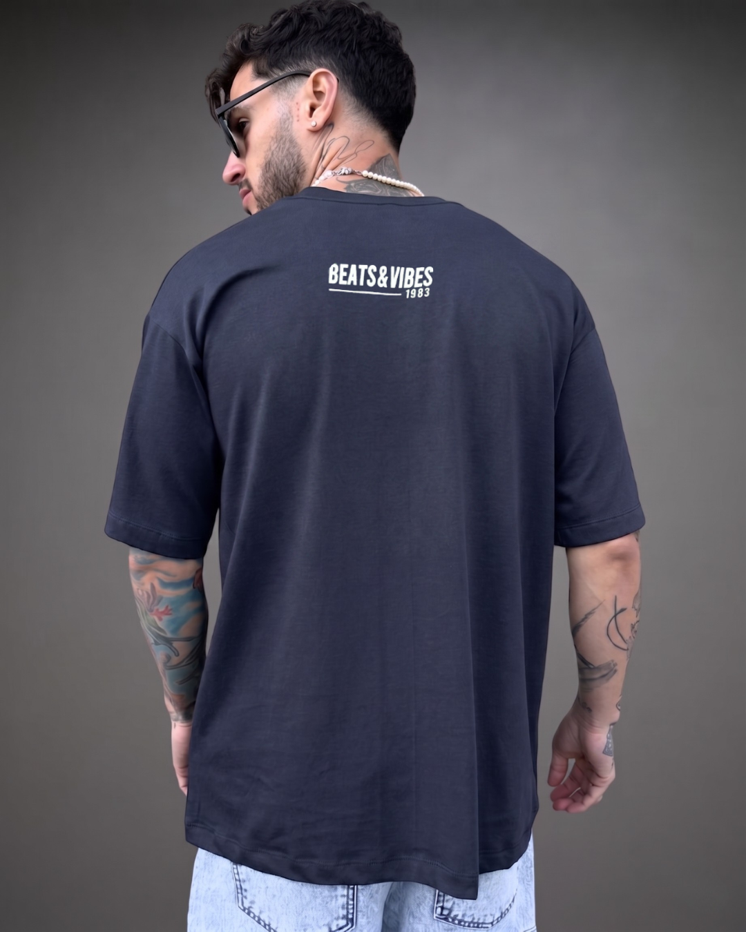 Polo Hombre Oversize Bad Boy - Plomo Oscuro