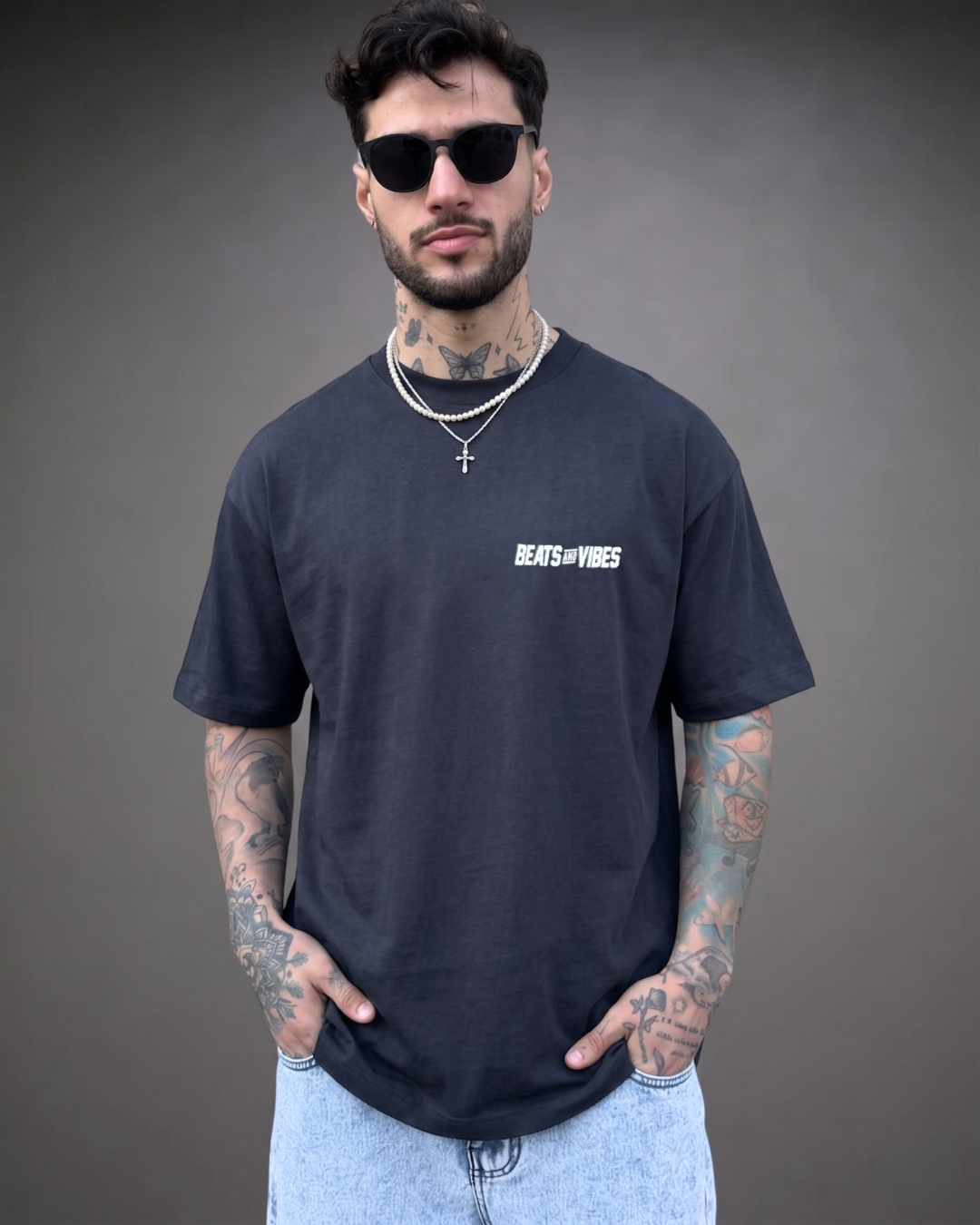 Polo Hombre Oversize Brooklyn 84 - Plomo Oscuro