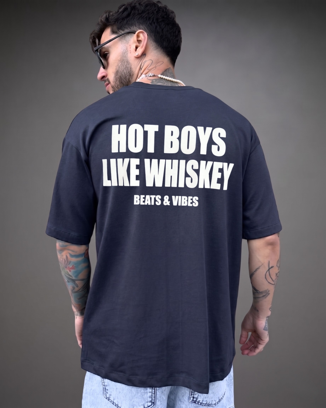 Polo Hombre Oversize Hot Boys - Azul Oscuro