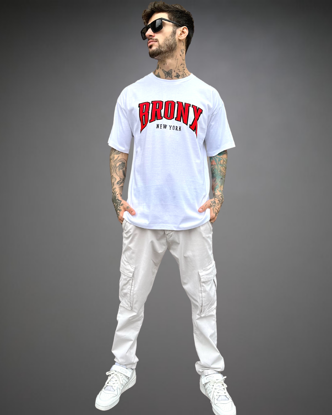 Polo Hombre Oversize BRONX - Blanco