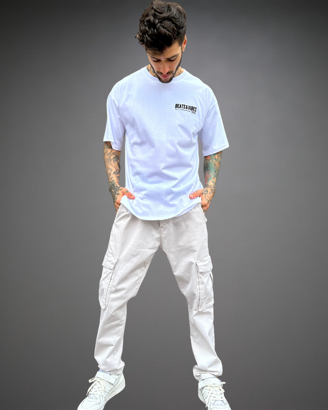 Polo Hombre Oversize Create Your Life - Blanco