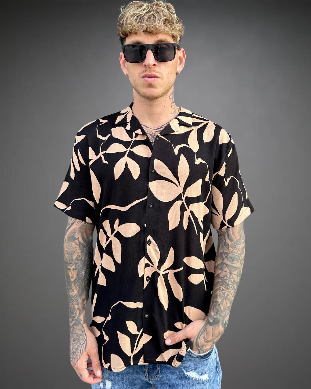 Camisa Hombre Relaxed Summer 24 - Negro