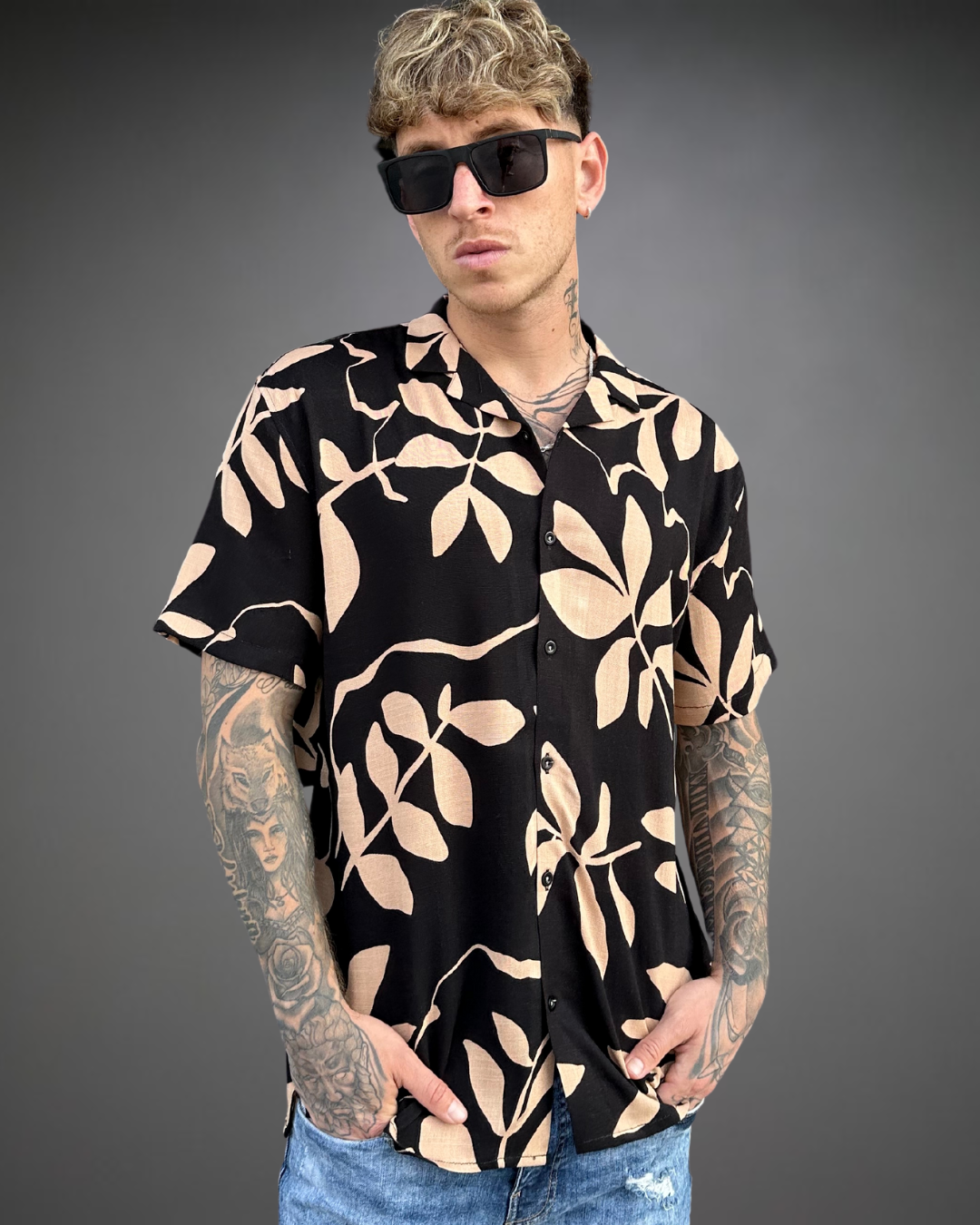 Camisa Hombre Relaxed Summer 24 - Negro