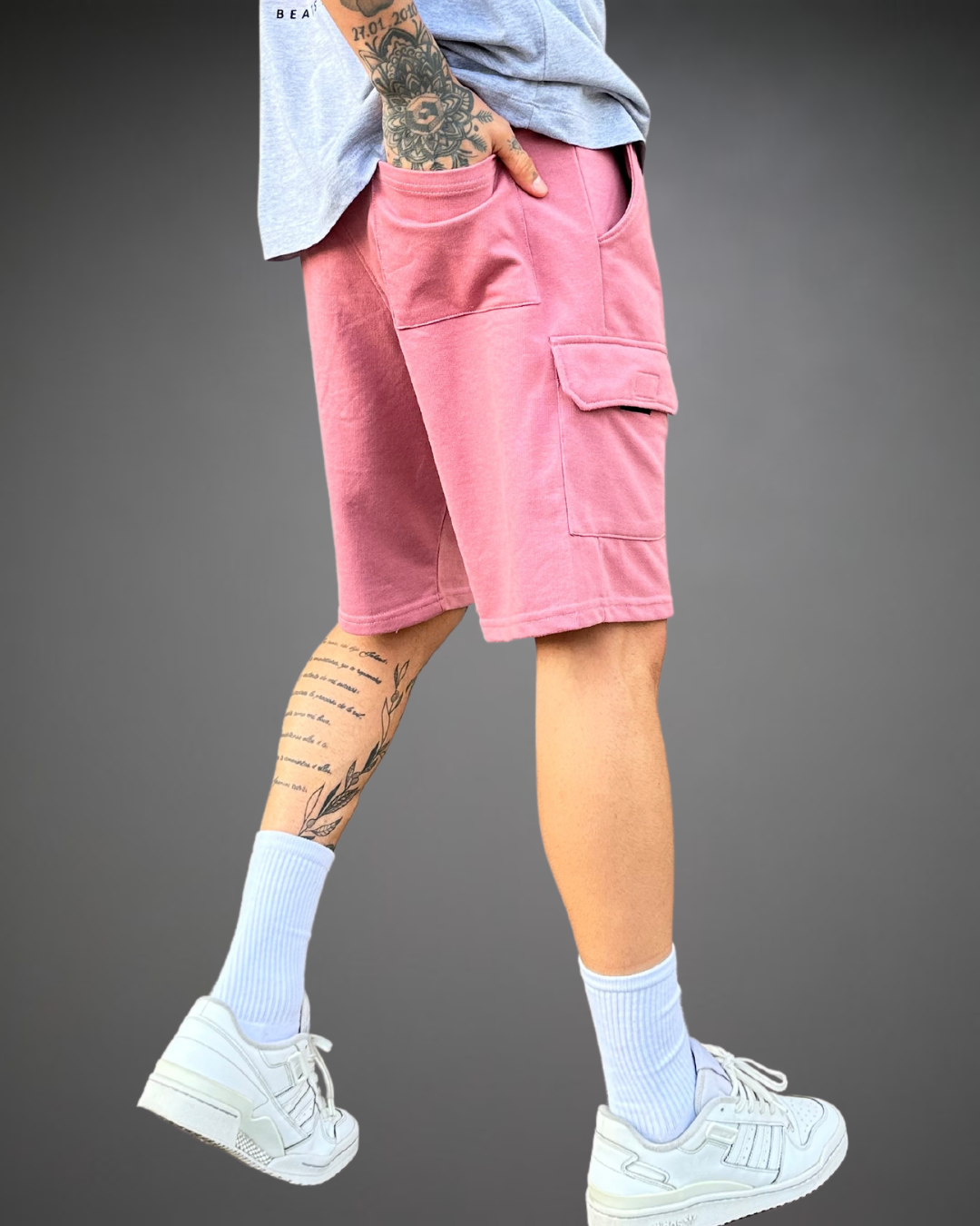 Short CARGO Hombre - Palo Rosa