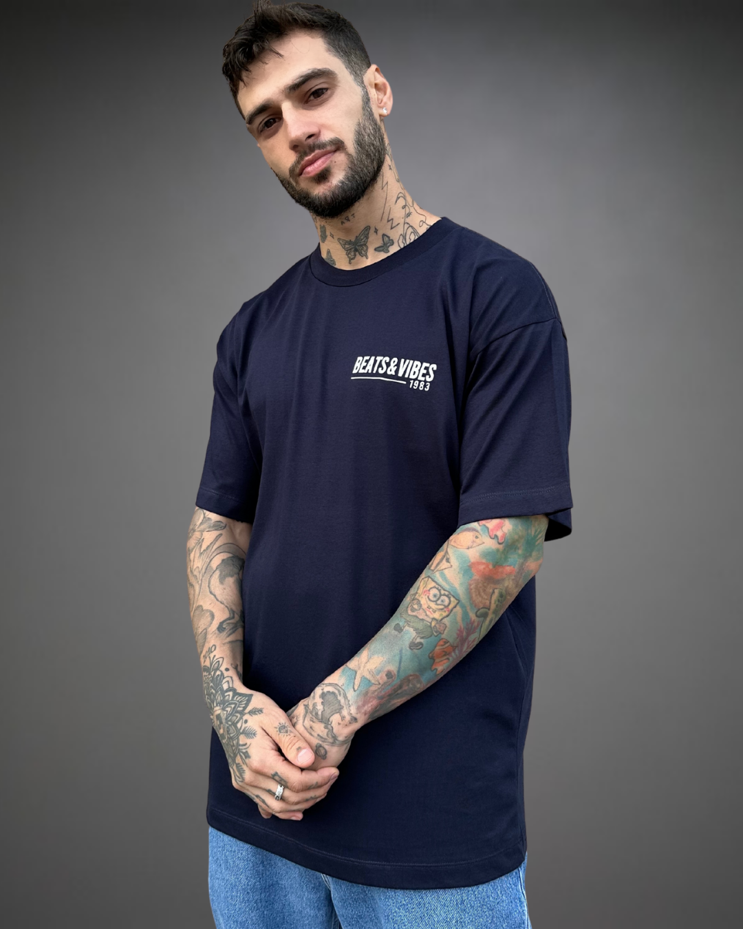 Polo Hombre Oversize Hope - Azul Noche
