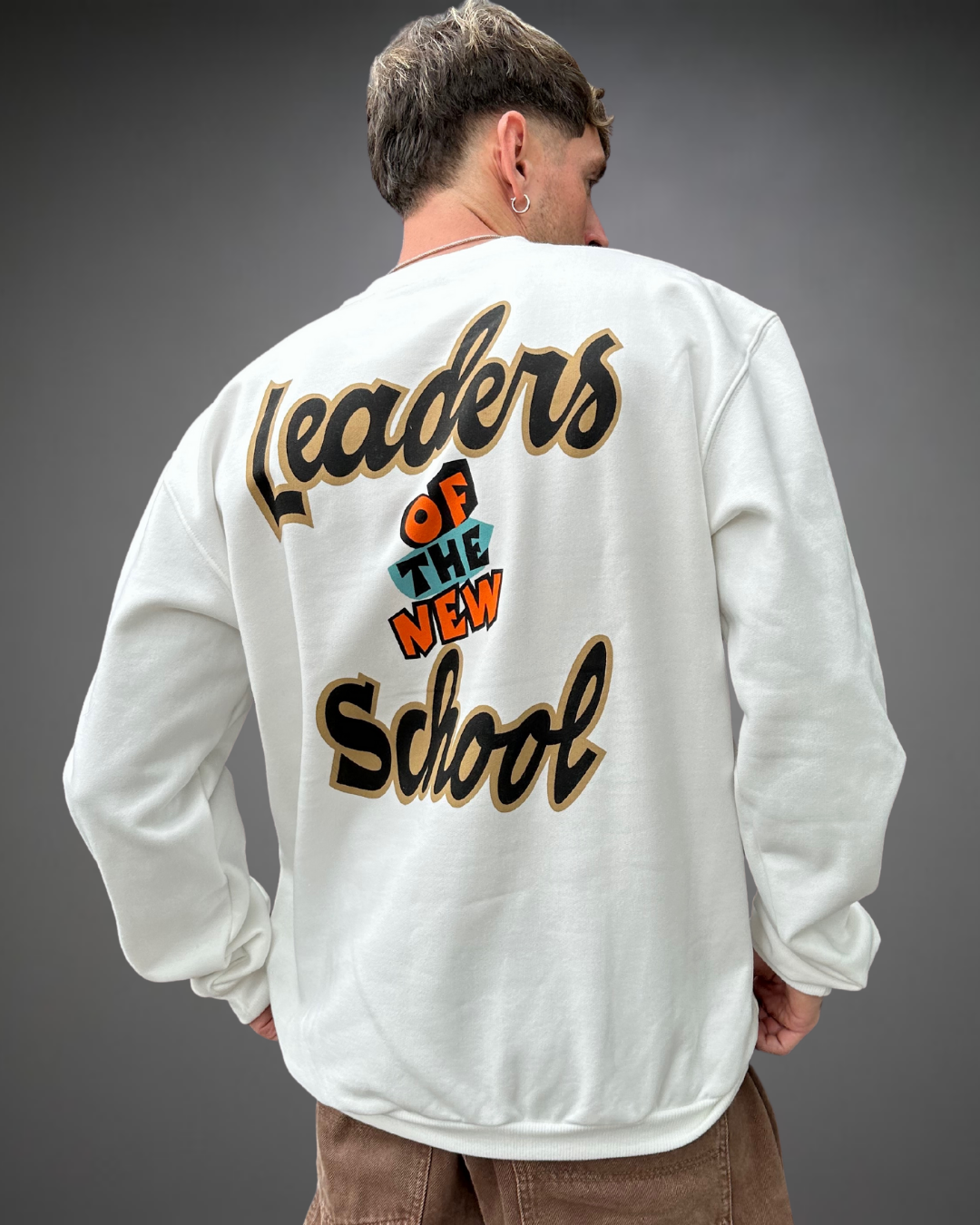 Polera Hombre Oversize Leaders - Blanco Vainilla