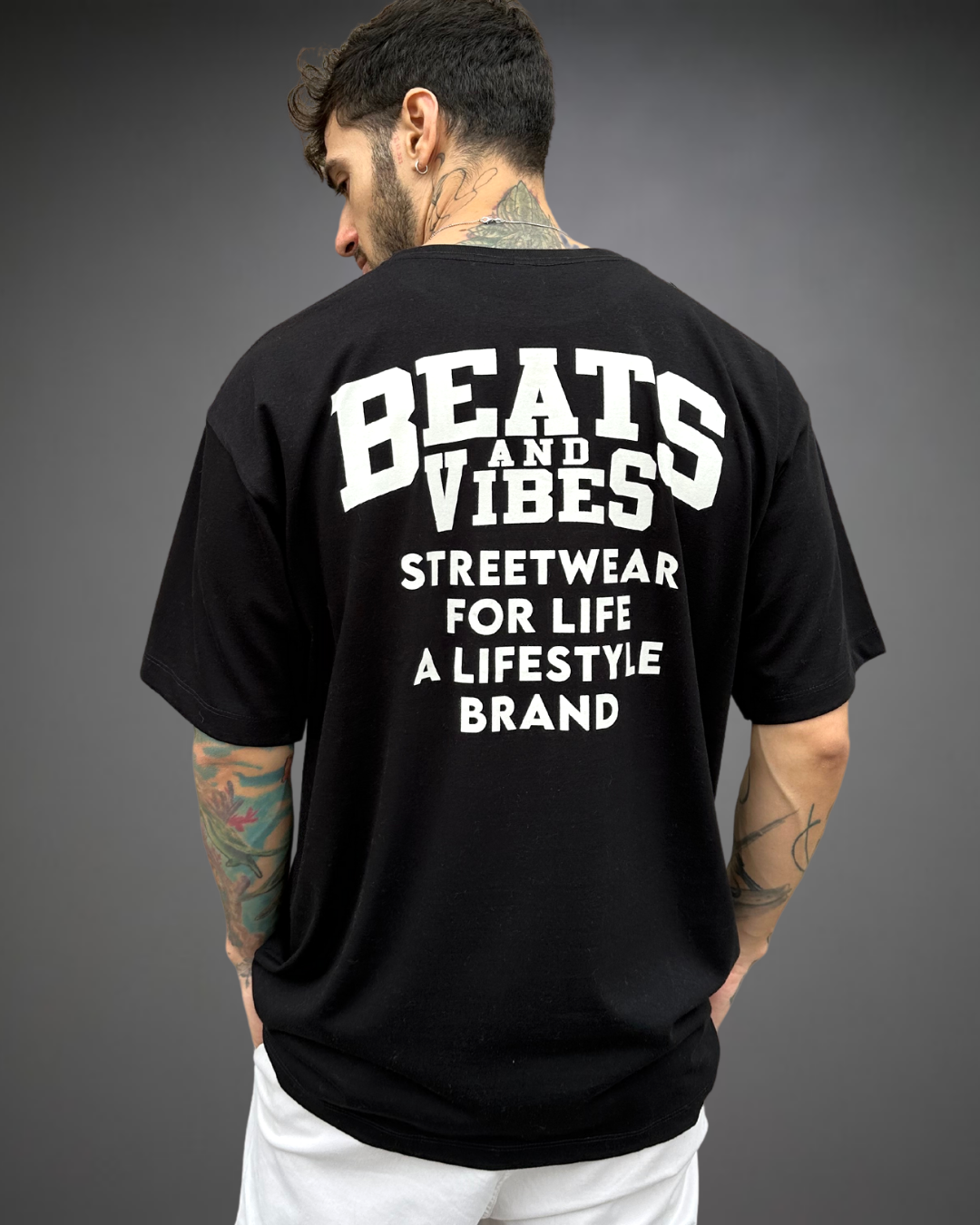 Polo Hombre Oversize B&V For Life - Negro