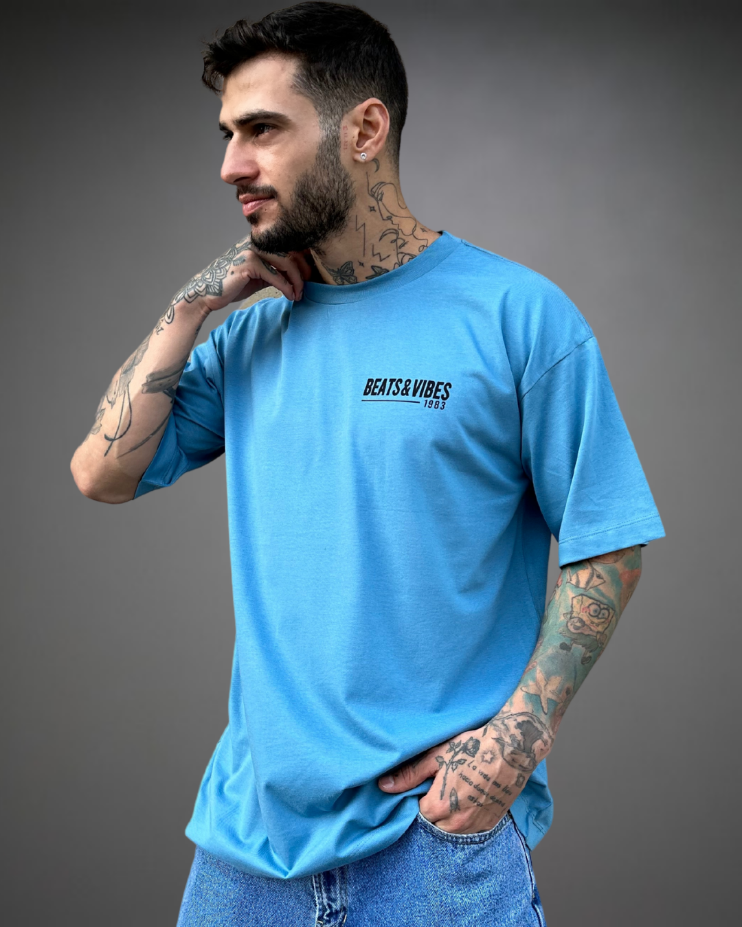 Polo Hombre Oversize Beats iS Global - Indigo