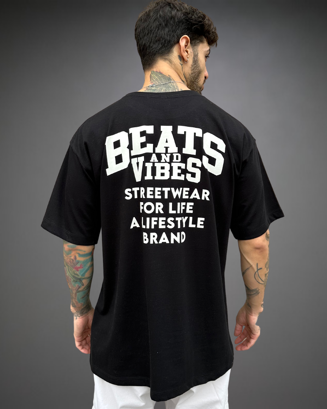 Polo Hombre Oversize B&V For Life - Negro