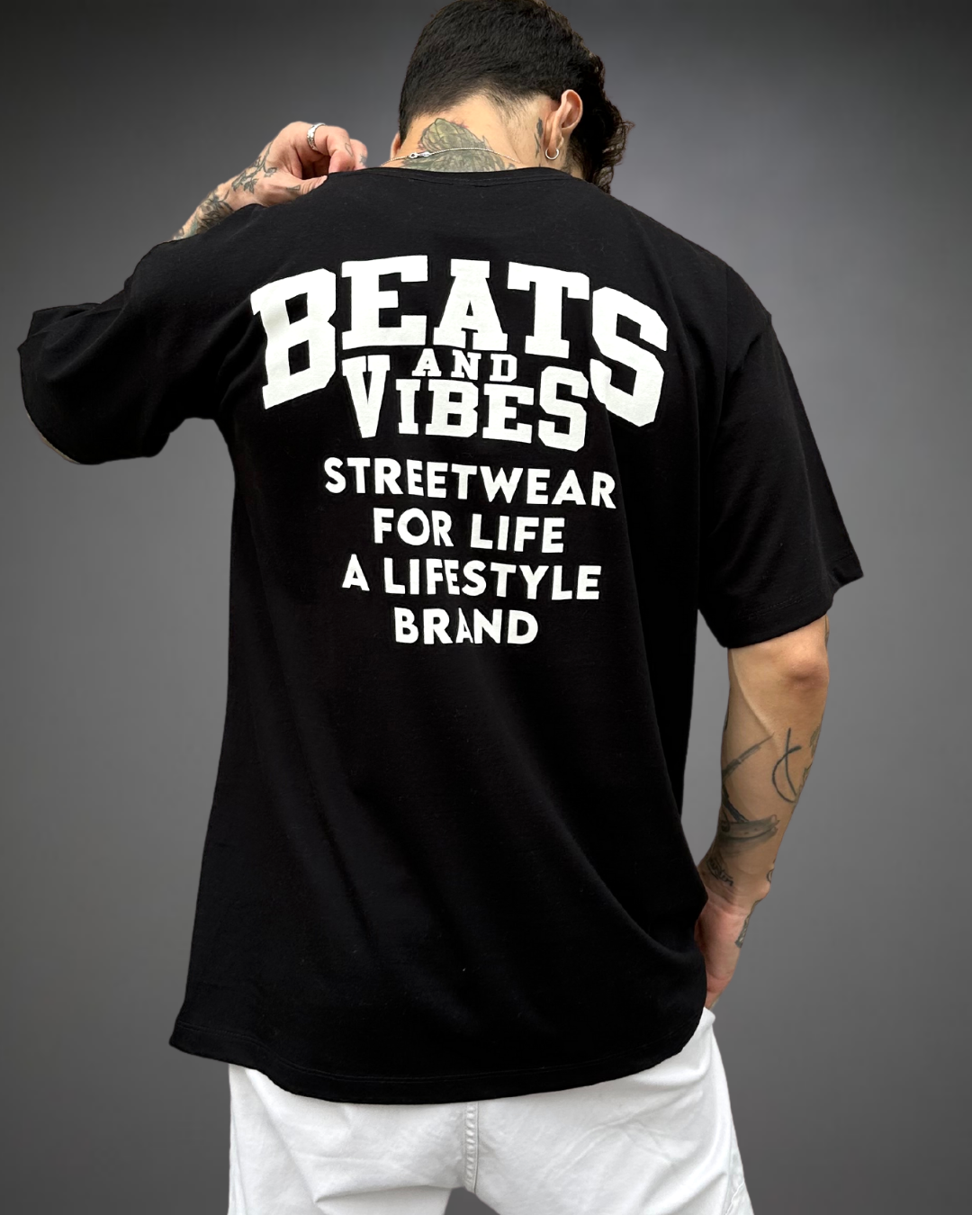 Polo Hombre Oversize B&V For Life - Negro