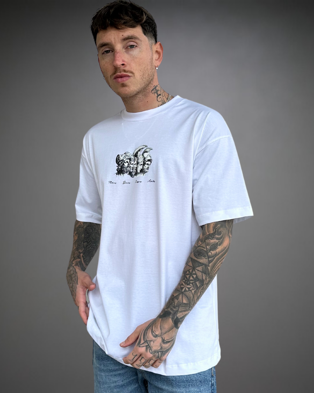 Polo Hombre Oversize Mythology - Blanco