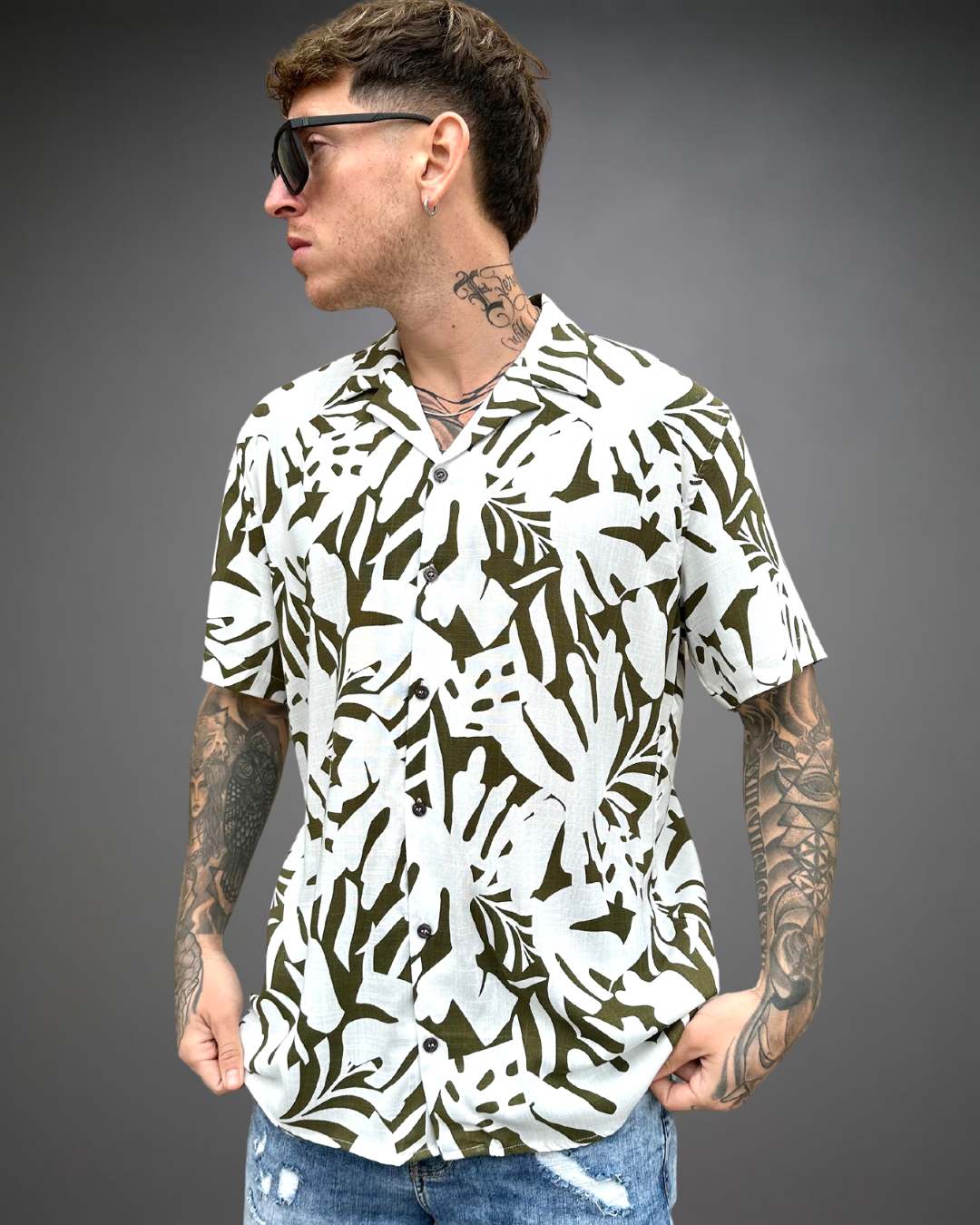 Camisa Hombre Relaxed Ibiza Crew - Verde