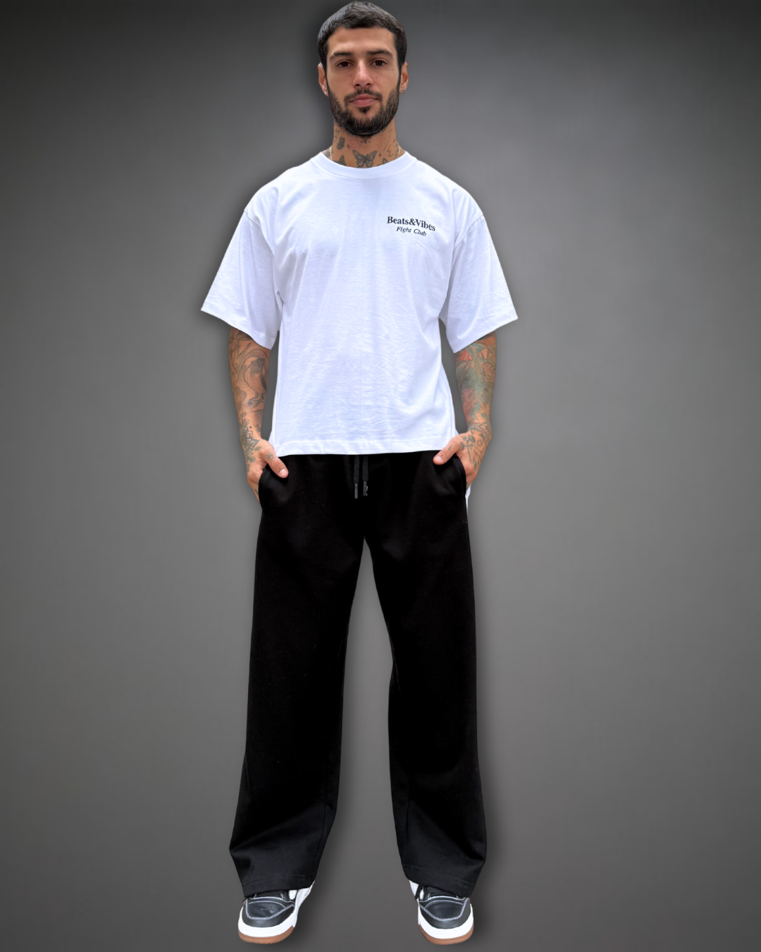 Jogger Striped Baggy - Negro