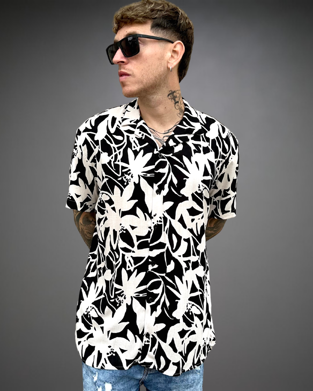 Camisa Hombre Relaxed All Eyez on Me - Negro