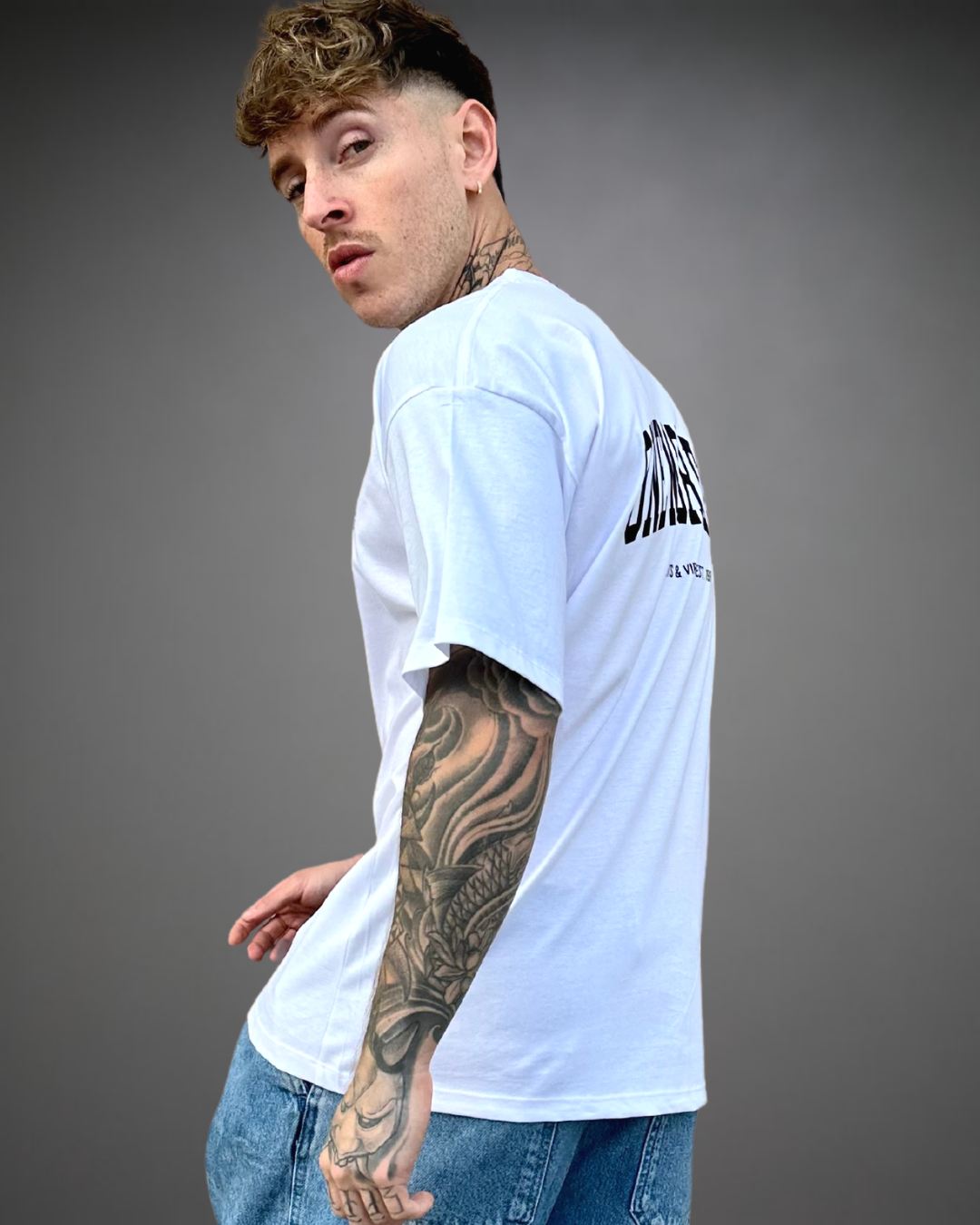 Polo Hombre Oversize One More Repetition - Blanco