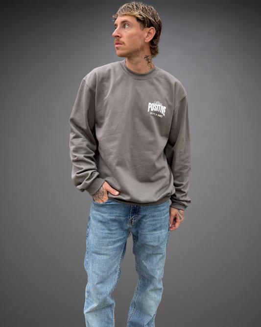 Polera Hombre Oversize STAY POSITIVE - Plomo