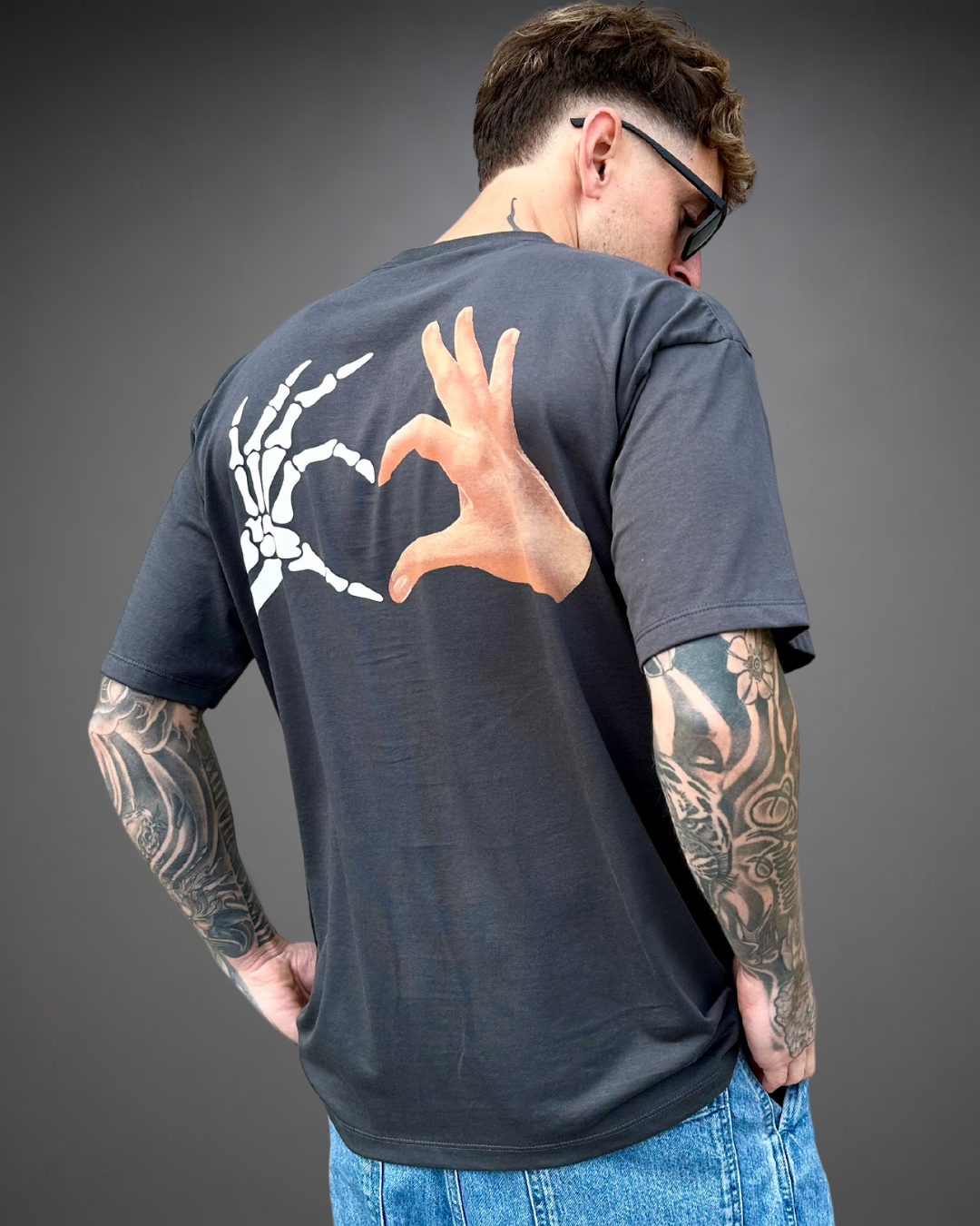 Polo Hombre Oversize Pure Heart - Plomo
