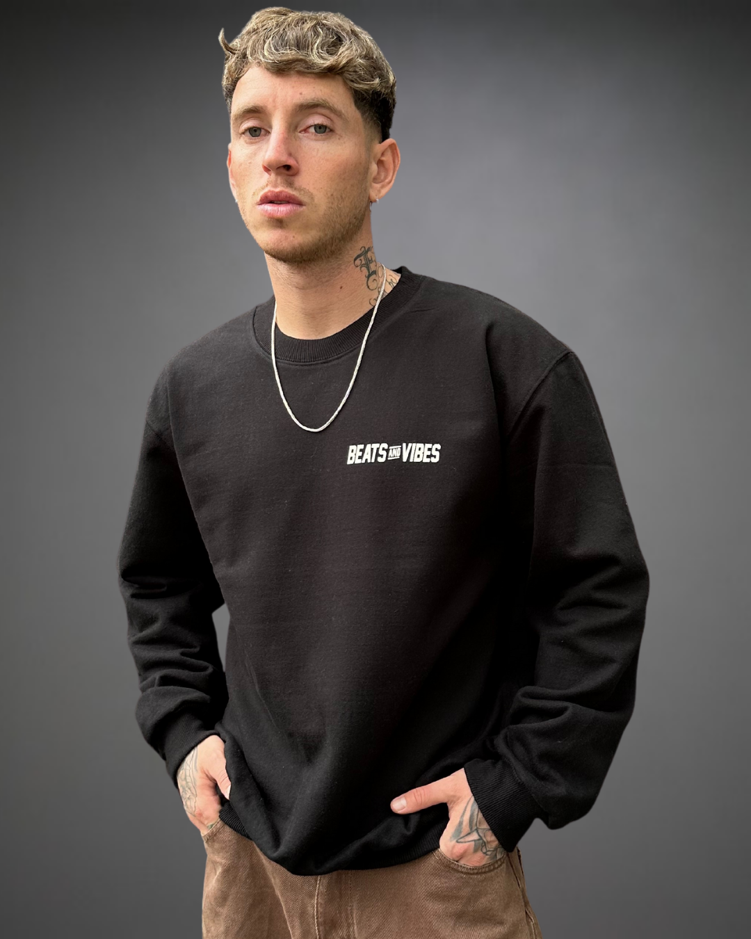 Polera Hombre Oversize Peace - Negro