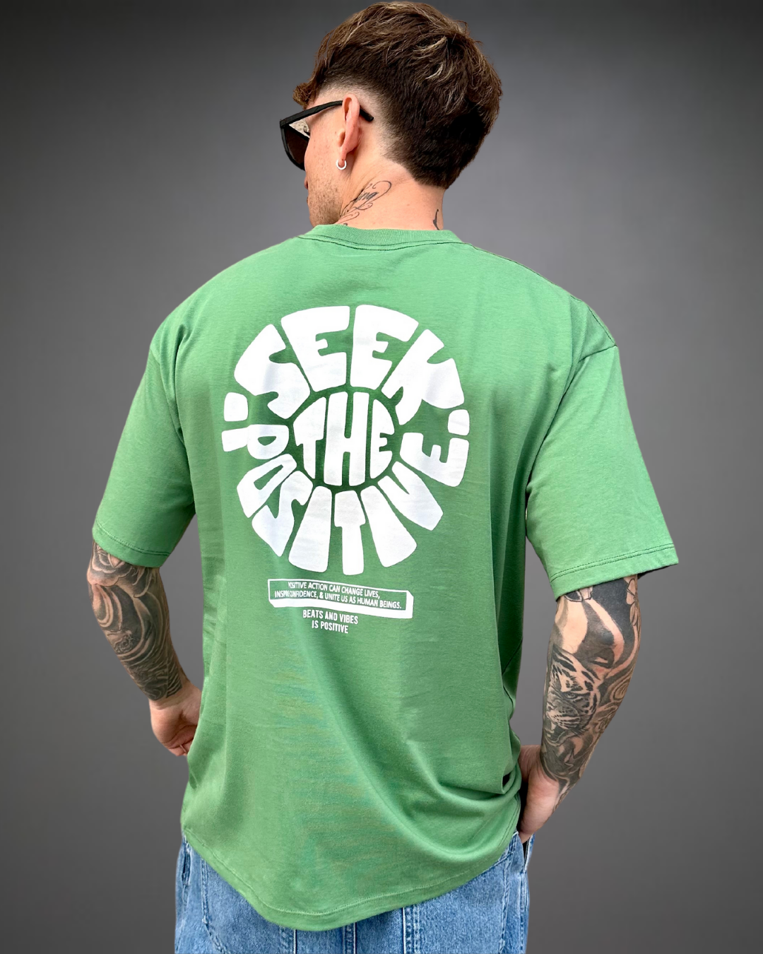 Polo Hombre Oversize Seek the Positive - Verde