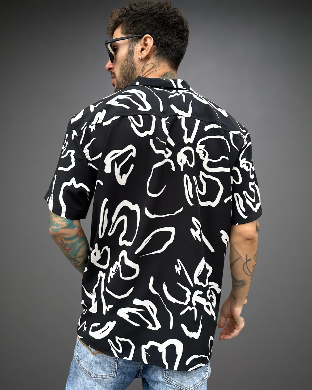 Camisa Hombre Relaxed California Dark - Negro