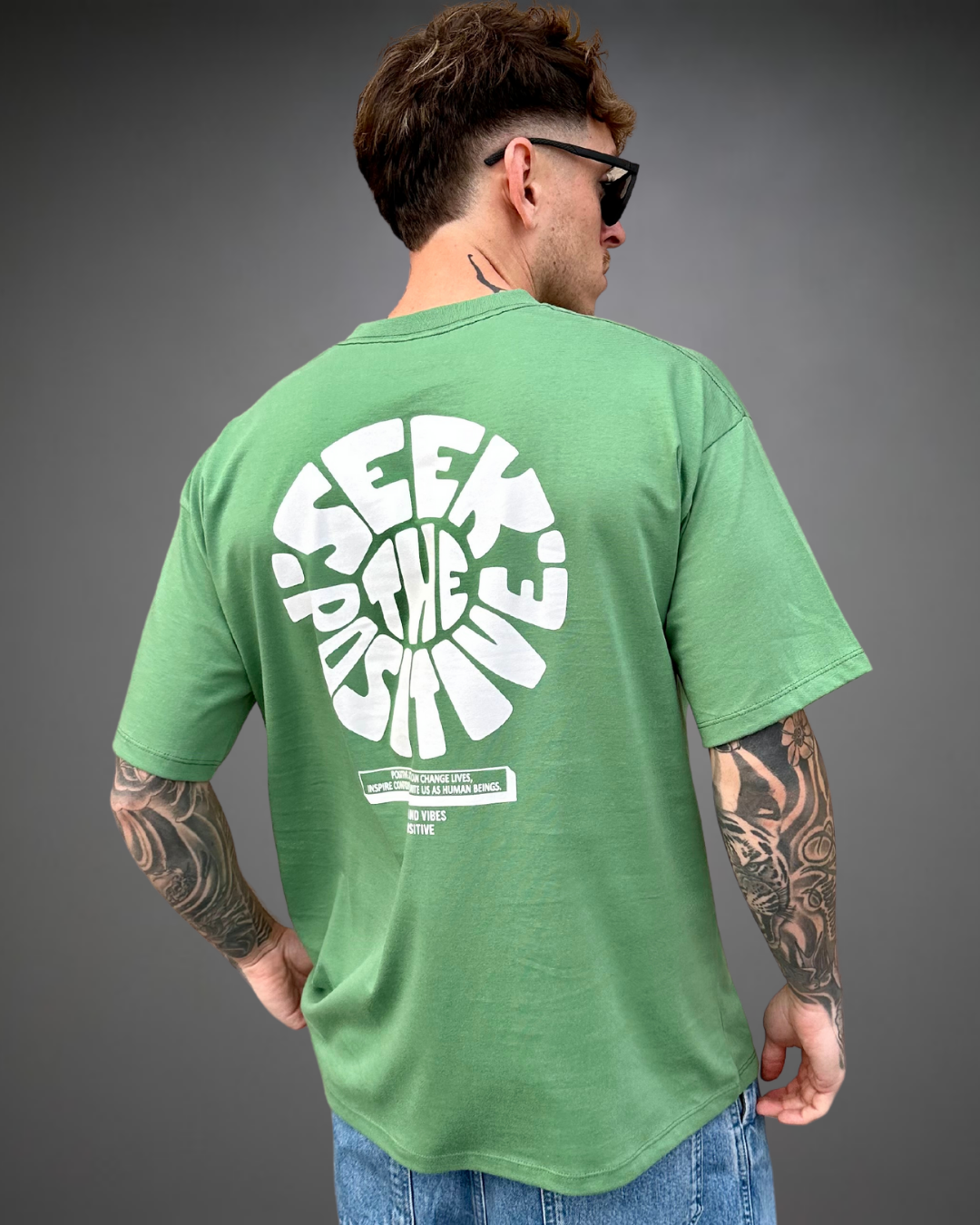Polo Hombre Oversize Seek the Positive - Verde