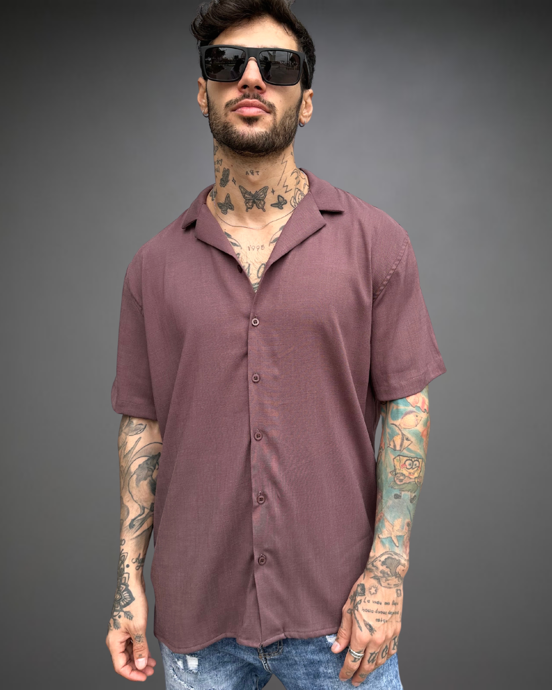 Camisa Hombre Relaxed Chocolate - Brown