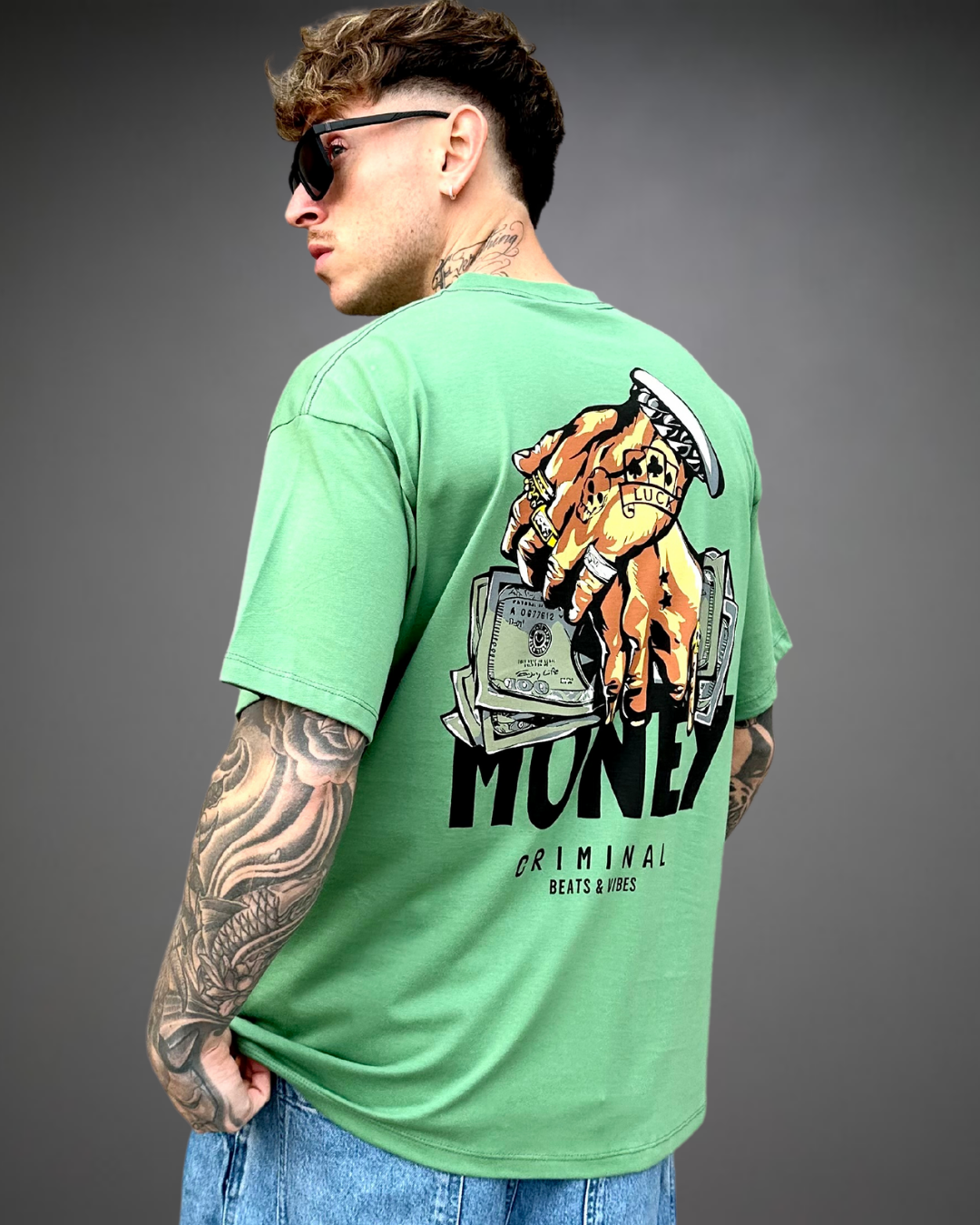 Polo Hombre Oversize Money - Verde