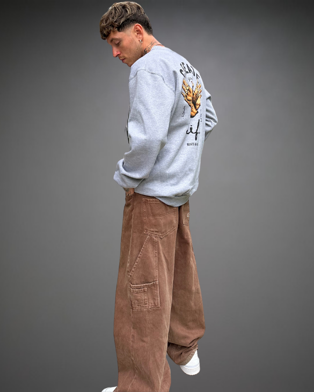 Polera Hombre Oversize Create Your Life - Gris