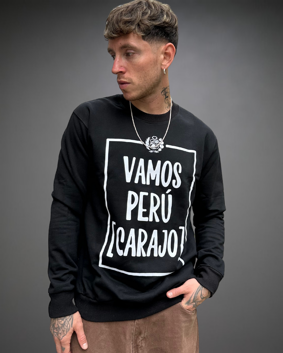 Polera Hombre Vamos Perú | Qatar 2022 - Negro