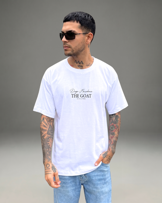 Polo Hombre Oversize ICONS Maradona - Blanco