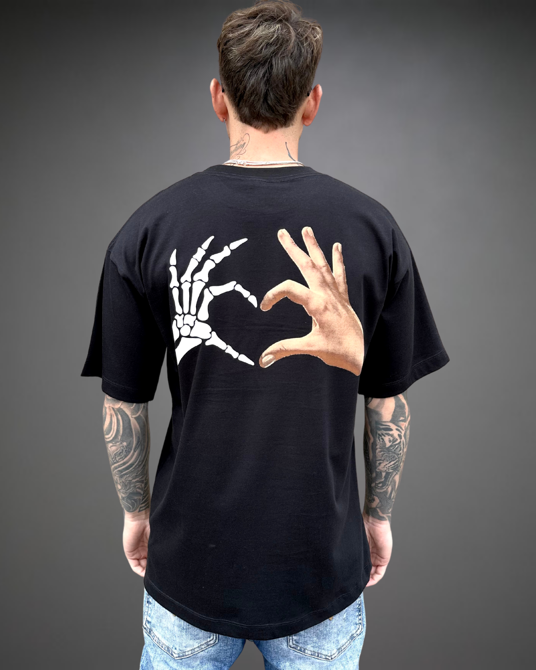 Polo Hombre Oversize Pure Heart - Negro