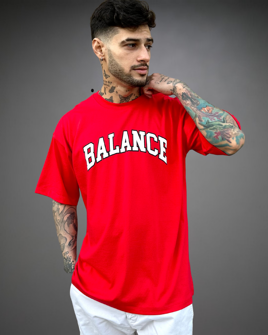 Polo Hombre Oversize Balance - Rojo