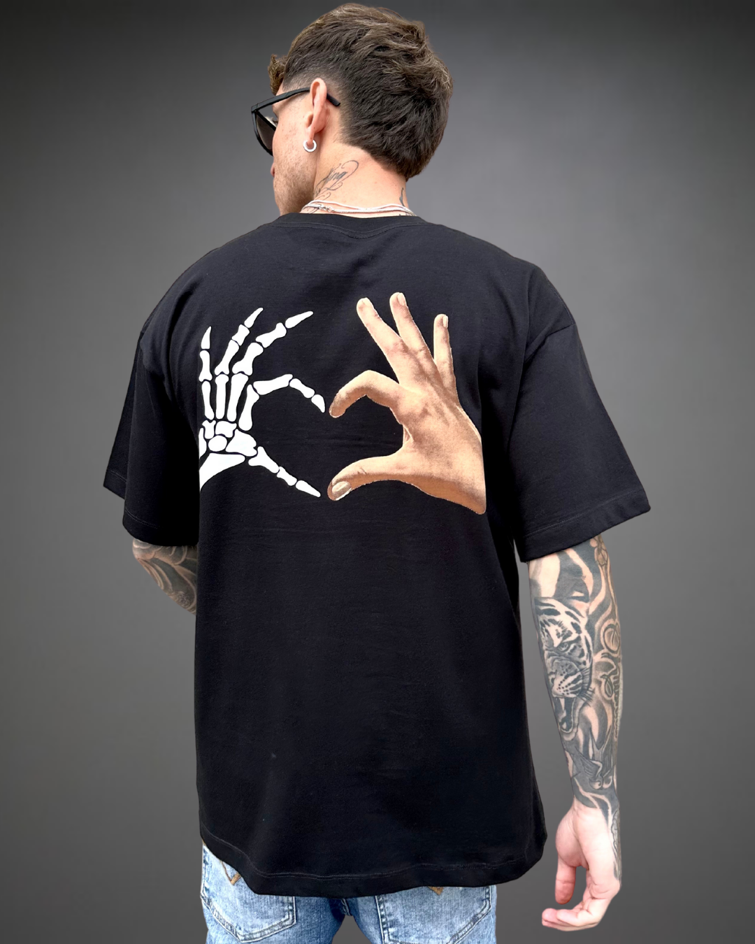 Polo Hombre Oversize Pure Heart - Negro