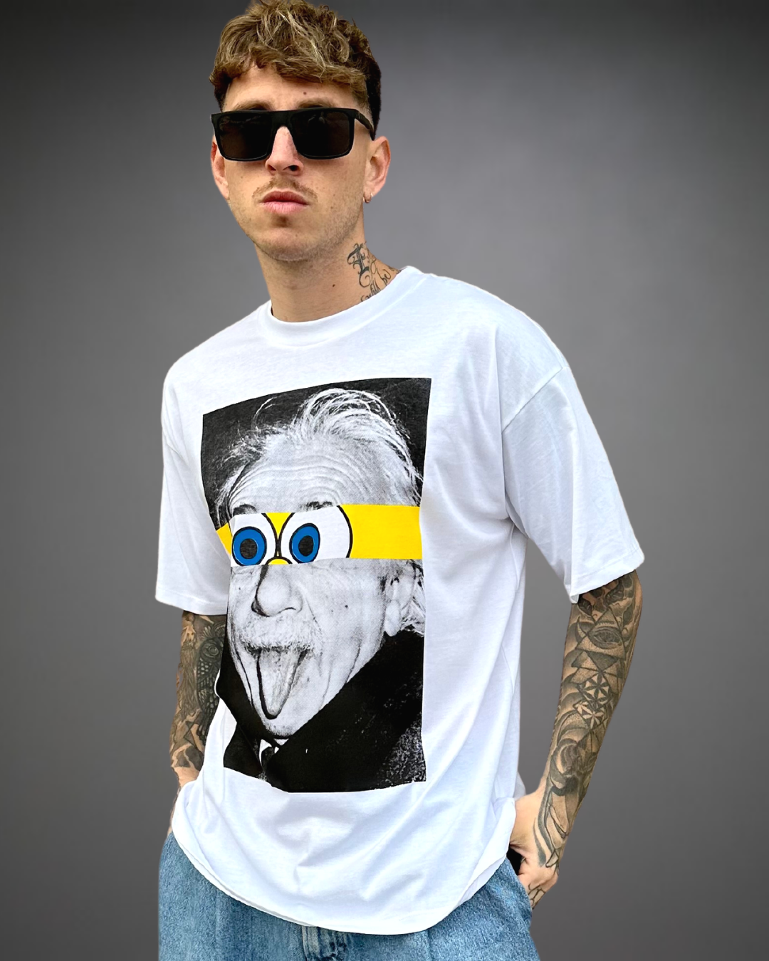 Polo Hombre Oversize Bobstein - Blanco