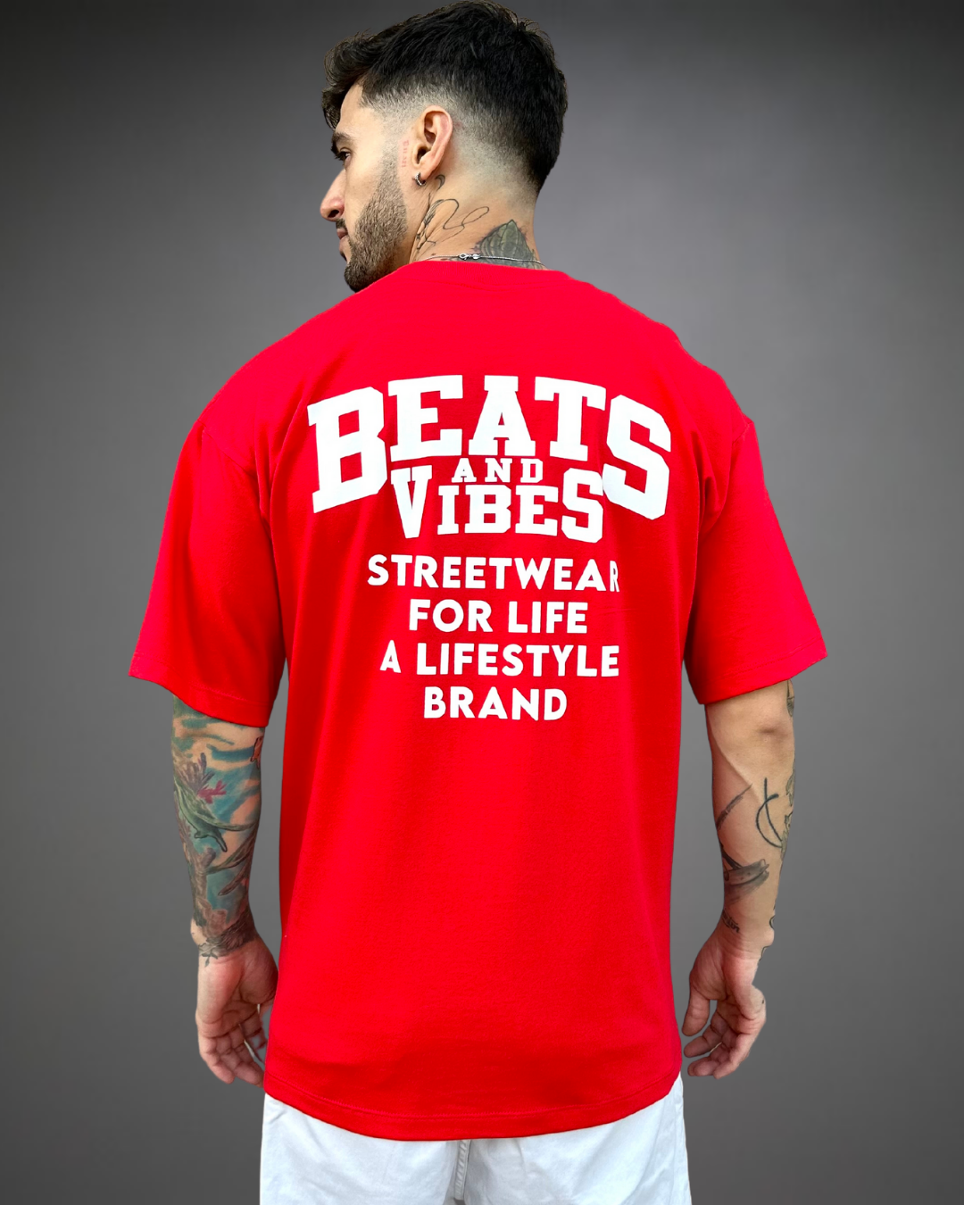Polo Hombre Oversize Beats StreetWear - Rojo