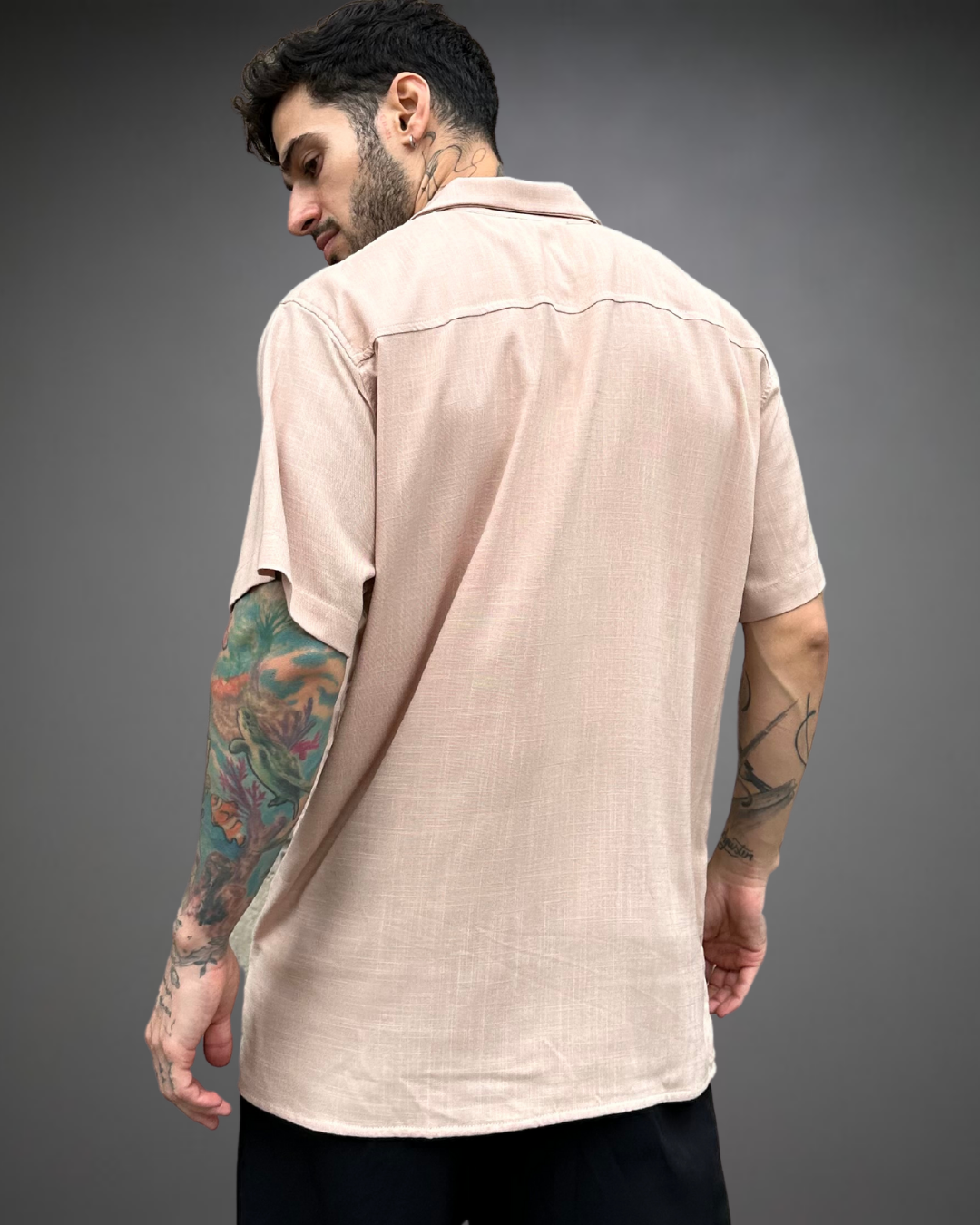 Camisa Hombre Relaxed Beige - Beige