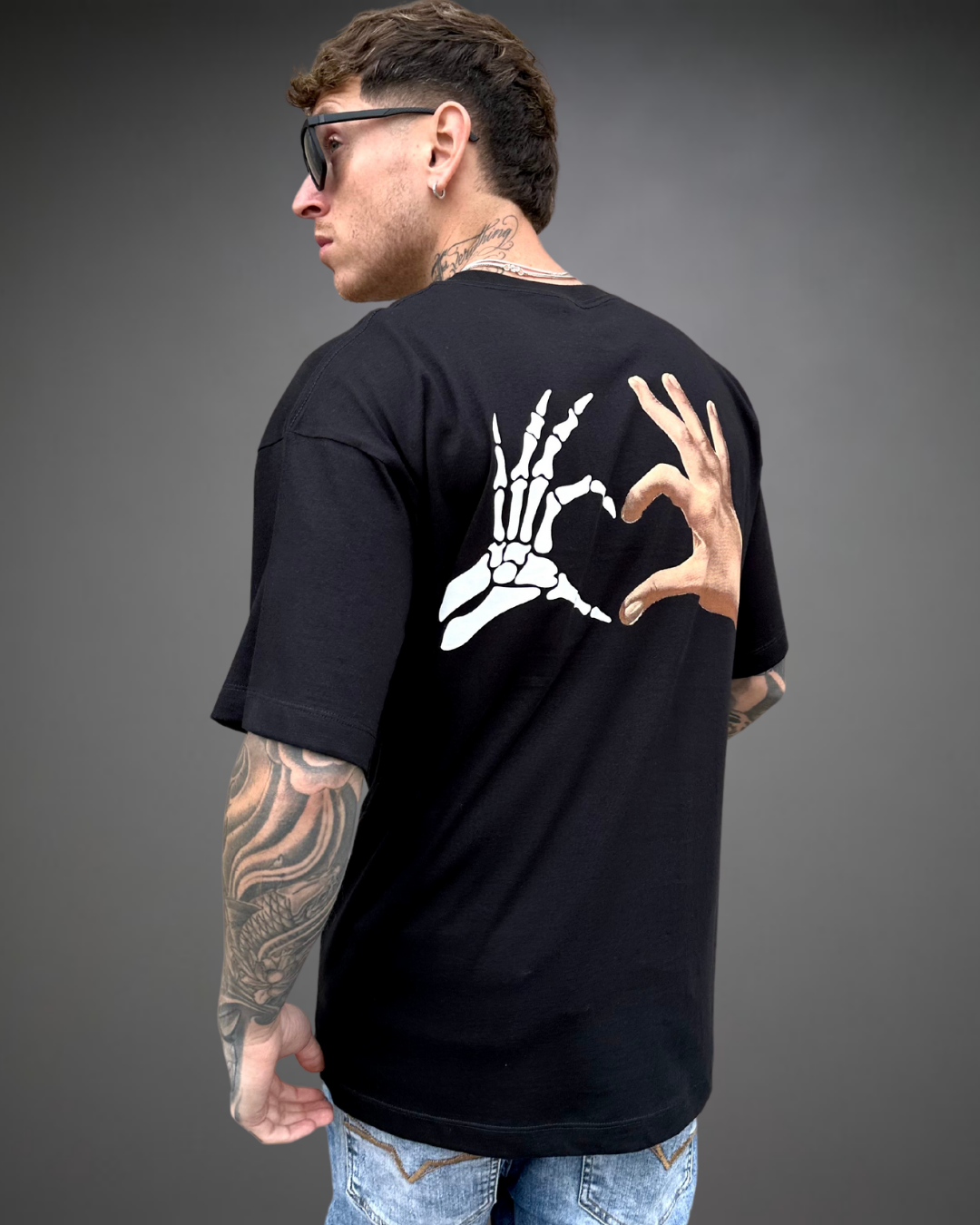 Polo Hombre Oversize Pure Heart - Negro