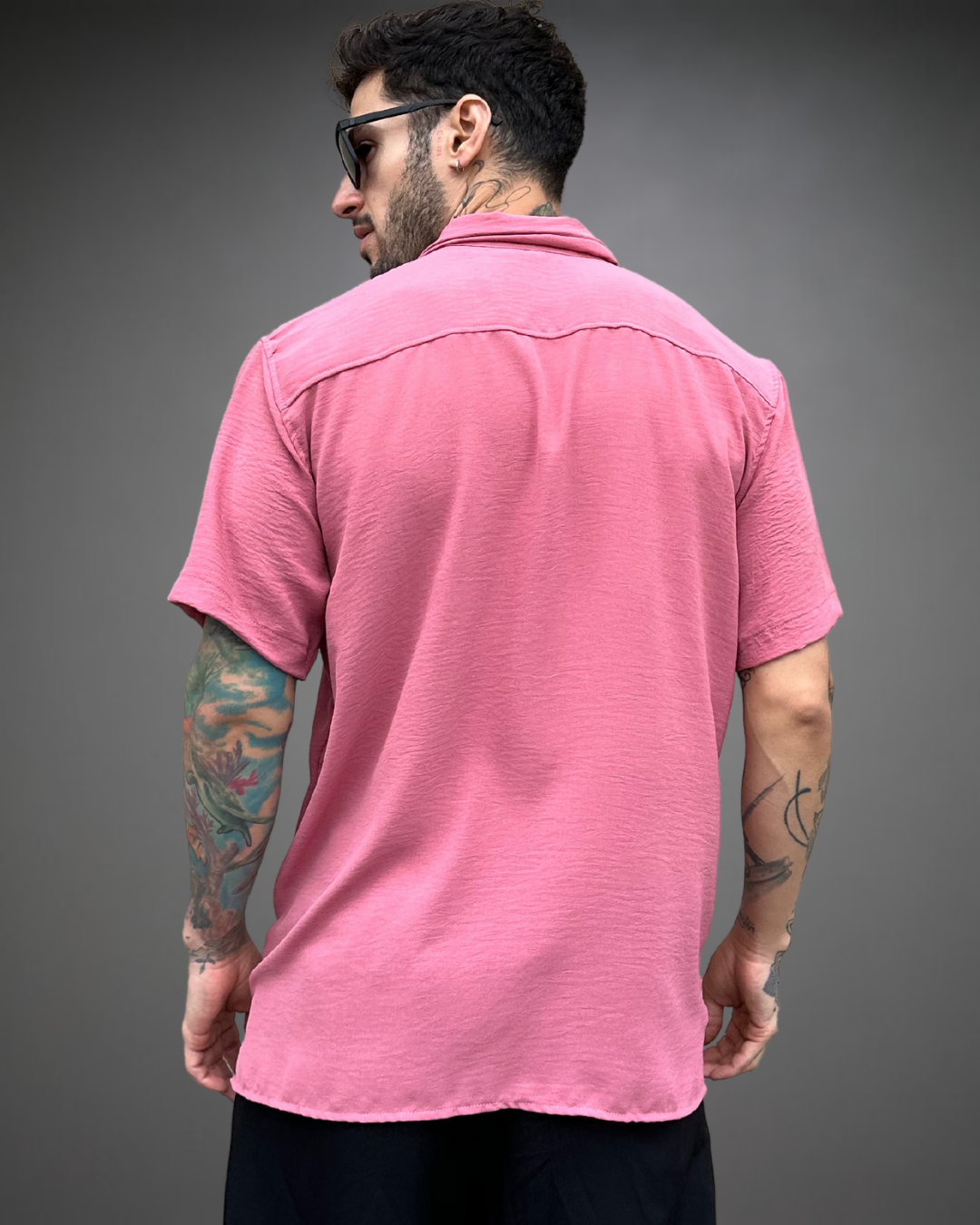 Camisa Hombre Relaxed Solid Pale - Palo Rosa