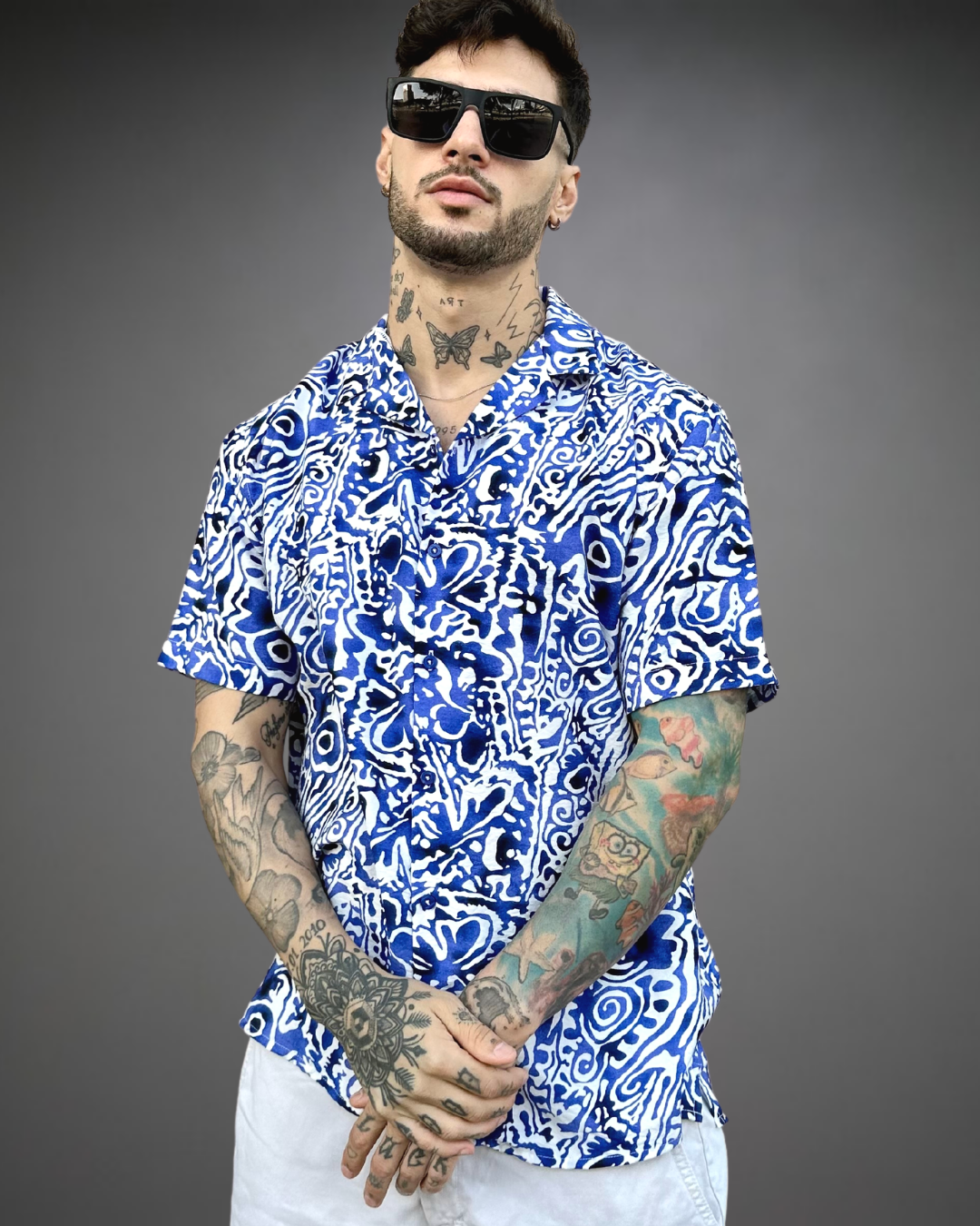 Camisa Hombre Relaxed Psycho Blue - Azul