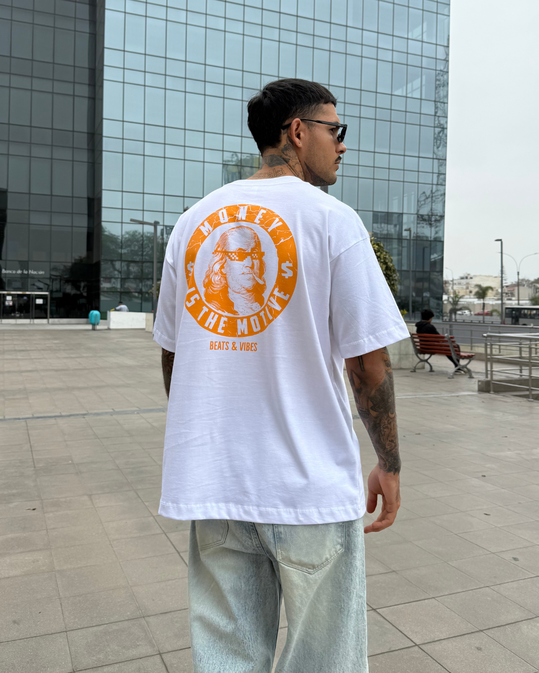 Polo Hombre Oversize True Motive - Blanco