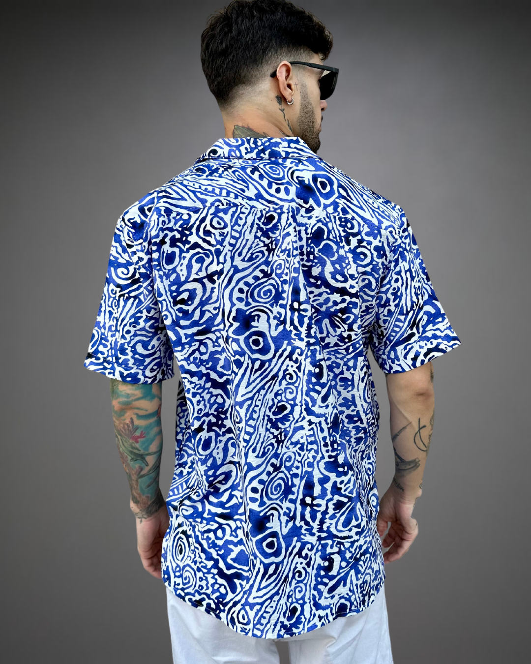 Camisa Hombre Relaxed Psycho Blue - Azul