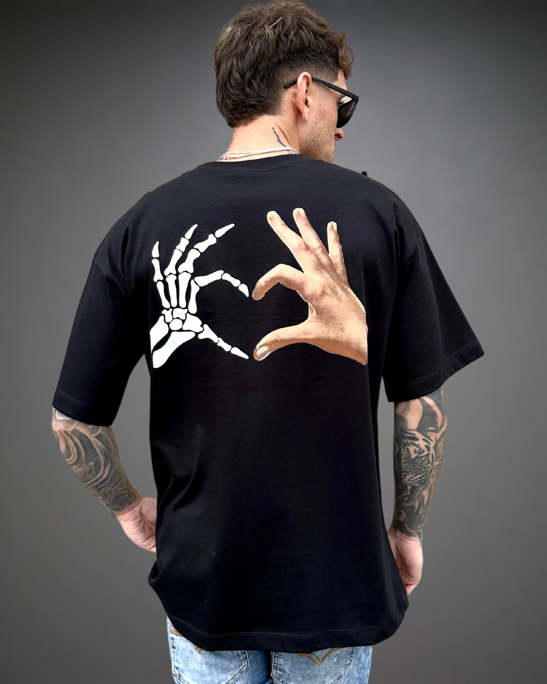 Polo Hombre Oversize Pure Heart - Negro