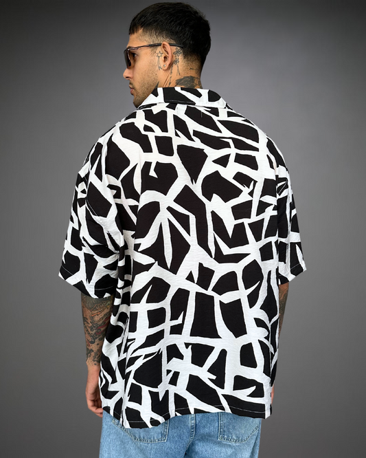 Camisa Hombre Oversize Black Rock - Negro