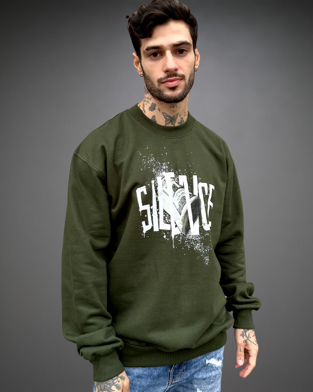 Polera Hombre Oversize Silence - Verde