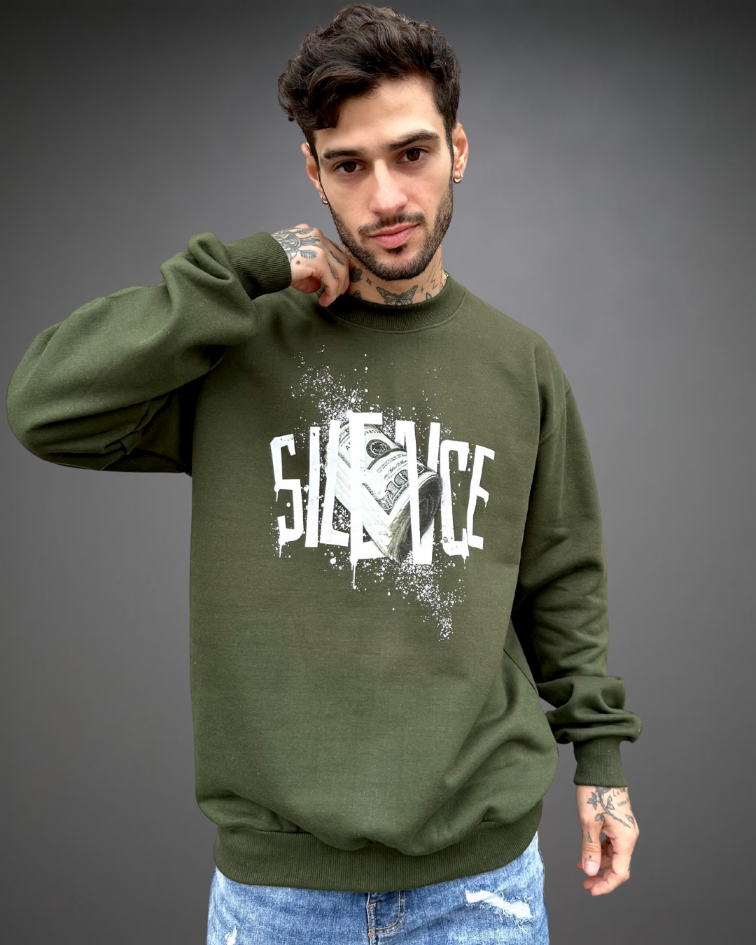 Polera Hombre Oversize Silence - Verde