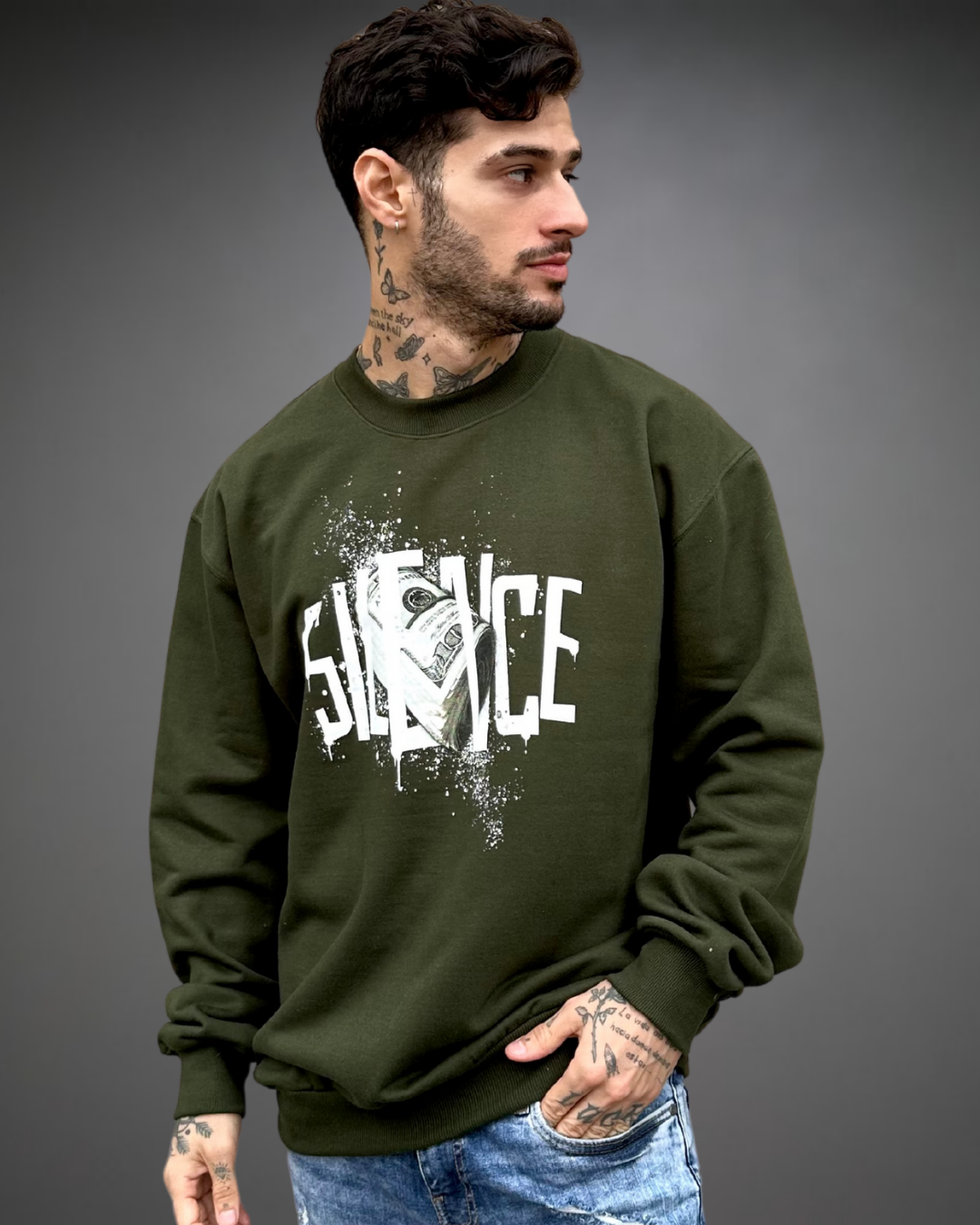 Polera Hombre Oversize Silence - Verde