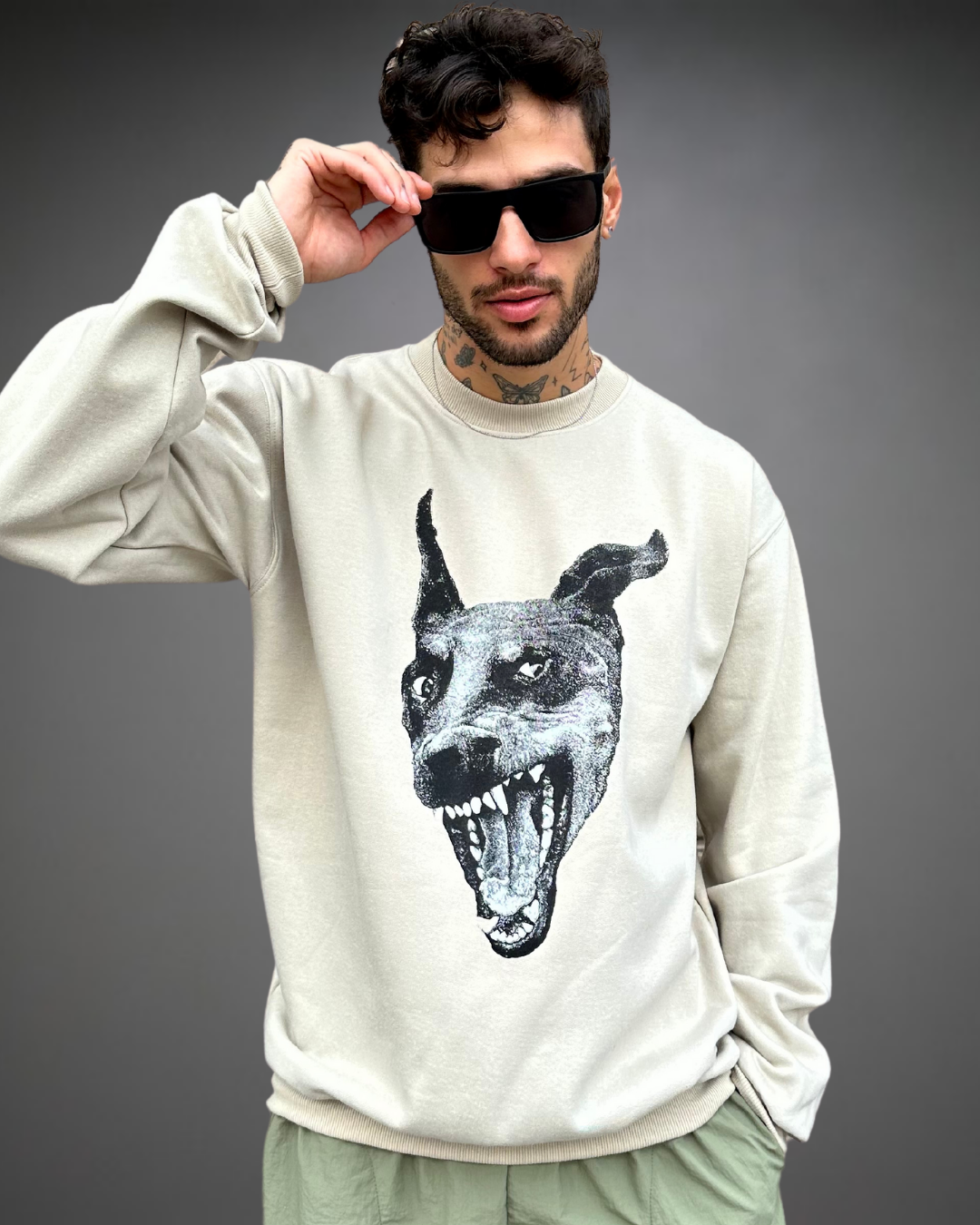 Copia de Polera Hombre Oversize Spike - Arena