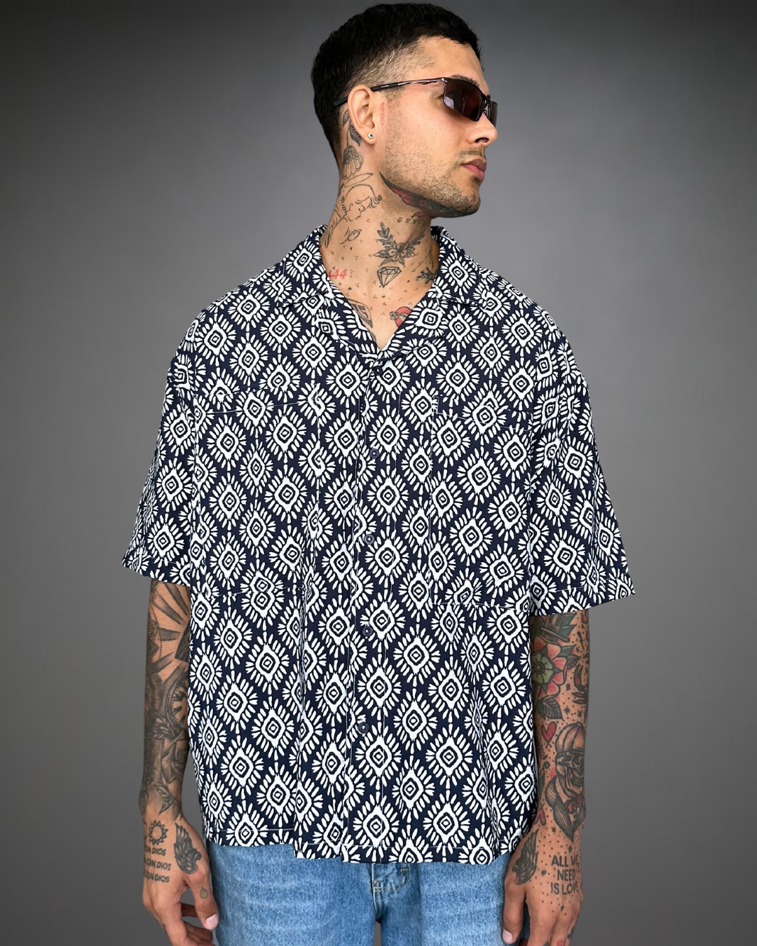 Camisa Hombre Oversize Amsterdam - Azul